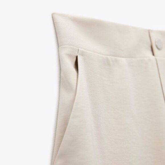 Zara Cargo Straight Pants New Light Camel - Picture 4 of 11